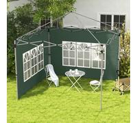 Outsunny Gazebo Side Panels for 3x3(m) or 3x4m Pop Up Gazebo, 2 Pack, Green