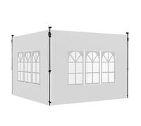 Outsunny Gazebo Side Panels for 3x3(m) or 3x4m Pop Up Gazebo, 2 Pack, White