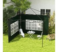 Outsunny Gazebo Side Panels with Window for 3x3(m) or 3x6m Gazebo Canopy, 2 Pack Sides Replacement, Green Green