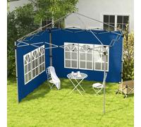 Outsunny Gazebo Side Panels with Window for 3x3(m) or 3x4m Pop Up Gazebo, 2 Pack Sides Replacement, Blue Blue