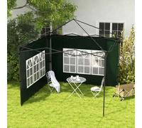 Outsunny Gazebo Side Panels with Window for 3x3(m) or 3x6m Gazebo Canopy, 2 Pack Sides Replacement, Green Green