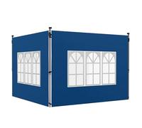 Outsunny Gazebo Side Panels with Window for 3x3(m) or 3x4m Pop Up Gazebo, 2 Pack Sides Replacement, Blue