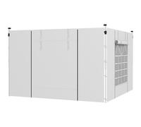 Outsunny Gazebo Side Panels with Windows and Doors, for 3x3(m) or 3x6m Pop Up Gazebo, 2 Pack Sides Replacement, White