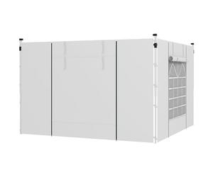 Outsunny Gazebo Side Panels with Windows and Doors, for 3x3(m) or 3x6m Pop Up Gazebo, 2 Pack Sides Replacement, White