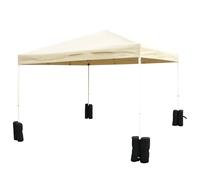 Outsunny Gazebo Weight Sand Bags Leg Weights Marquee Tent Canopy Base In Black Black