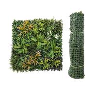 Outsunny Grass Wall Panels 100 x 100 cm Artificial Grass Wall Decor Green