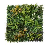 Outsunny Grass Wall Panels, 100 x 100 cm Artificial Grass Wall Decor with Tie Connectors, Greenery Backdrop Panels, Green