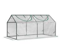 Outsunny Mini Greenhouse Portable Flower Planter Tomato Vegetable House for Garden Backyard with Zipper 120 x 60 x 60 cm, Clear, Clear