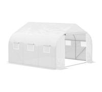 Kimberworth Polytunnel Greenhouse White 15 x 10