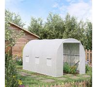 Outsunny Greenhouse Solid Frame Walk-in Garden Grow Large Insect Poly Tunnel - 3.5L x 2W x 2Hm