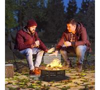 Outsunny Hammock Camping Chair Set of 2 - Adjustable Back, 90-168 Swing, Padded Breathable Fabric, UV/Water-Resistant, Black A20-454V70BK