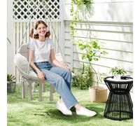 OutSunny Swing Chair Steel, Cotton Cream Outdoor