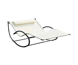 OutSunny Hammock Chair Metal, Textilene fabrics Beige 1,400 x 2,000 x 360 mm