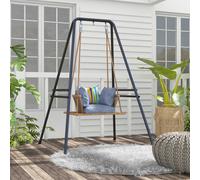 Outsunny Hammock Chair Stand Metal Frame Hammock Stand Only, Black