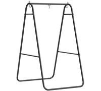 Outsunny Hammock Chair Stand Only 150KG Load Capacity for Indoor Outdoor, Black