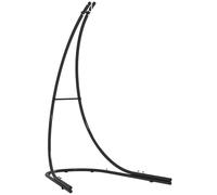 Outsunny Hammock Chair Stand w/ Extra Large Base, Hanging Hammock Stand Only, Black