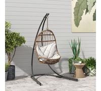 OUTSUNNY Hammock Chair Stand w/ Extra Large Base, Hanging Hammock Stand Only in Black Outsunny Black