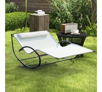 Outsunny Hammock Chair Sun Bed Rock Seat - Cream, Cream