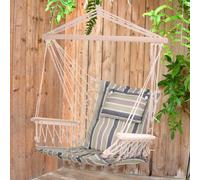 Outsunny Striped Hammock Chair, Multi