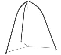 Outsunny Hammock Stand for Hanging Chair Adjustable Height Tripod Hammock Chair Stand Only with Chain, 150 kg Capacity, Black