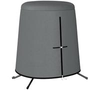 Outsunny Hanging Egg Chair Cover, Outdoor Single Swing Chair Cover, Waterproof Anti-dust Furniture Protector with Zipper, 300D Oxford Fabric for 200 x 230 cm Stand, Grey