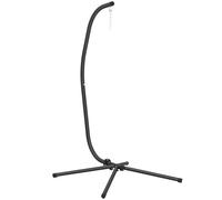 Outsunny Hanging Egg Chair Stand Only, Hammock Chair C-Stand with Hanging Chain, Black
