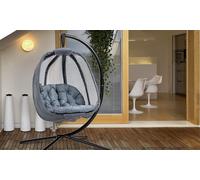 Outsunny Hanging Egg Chair - Grey | TJ Hughes