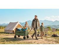 Outsunny Heavy-Duty Folding Wagon Cart: Black