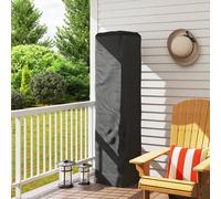 Outsunny Heavy Duty Gas Pyramid Outdoor Patio Heater Cover, Black Black