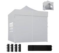 Outsunny 3 X 3 M Heavy Duty Pop Up Gazebo With Sides, Upf50+ Marquee Gazebo