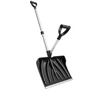 Outsunny Heavy-Duty Snow Shovel with Assist Handle, Portable Snow Pusher with 45cm Wide Blade, Detachable Aluminium Handle