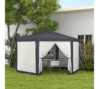 Hexagonal Gazebo Patio, Outdoor Canopy Patio Party Tent Dark Grey Outsunny Dark Grey One Size