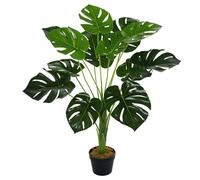 Outsunny HOMCOM Decorative Artificial Monstera Plants in Pot Fake Plants for Home Indoor Decor, 85cm