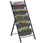 Outsunny Indoor Outdoor Vertical Raised Garden Bed, Grey