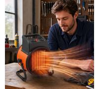 Outsunny Industrial Fan Heater 5000W With Tilting, Adjustable Thermostat