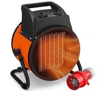 Outsunny Industrial Fan Heater 5000W with Tilting, Adjustable Thermostat | Electric Ceramic Space Heater w/ 3 Heat Settings, Handle for Garage, Greenhouse, Workshops, Need 400V Three-phase Electricity