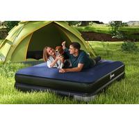 Outsunny Inflatable Air Bed: Outsunny Single Inflatable Bed Blue with Hand Pump