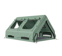 Outsunny Inflatable Camping Tent, 4 Season Hot Tent 10000mm Waterproof with Chimney Opening, Sky Light and Air Pump, Green