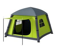 Outsunny Inflatable Camping Tent w/Hand Pump Easy Setup Green