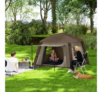 Outsunny Inflatable Camping Tent, Easy Setup 2 Man Tent - Air pump, carry bag, stakes, ropes - Inflatable Tent - 1