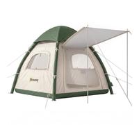Outsunny Inflatable Camping Tent Rainfly 3 Man 3000mm Waterproof Beige