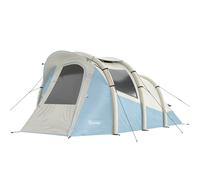 Outsunny Inflatable Camping Tent W/ Air Pump, 2-3 Person Blow Up Tent, Blue In Light Blue Light Blue