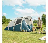 Outsunny Inflatable Camping Tent w/ Air Pump, 2-3 Person Blow Up Tent Green, Green