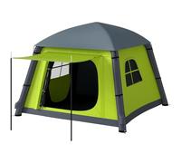 Outsunny Inflatable Camping Tent w/Hand Pump Easy Setup Green