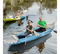 Outsunny Inflatable Kayak Two-Person Inflatable Boat w/ Air Pump, Blue