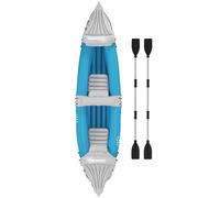 Outsunny Inflatable Kayak Two-Person Inflatable Boat w/ Air Pump, Blue