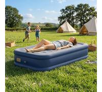 Outsunny Inflatable Mattress, Air Bed with Built-in Pump - 190L x 97W x 39H cm - Grey