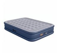 Outsunny Inflatable Mattress, Double Air Bed w/Built-in Electric Pump, 3 Mins Inflation, 2 Mins Deflation, Flocked Surface, Waterproof Folding Blow U