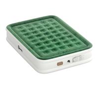 Outsunny Inflatable Mattress, Double Air Bed with Built-in Electric Pump, 3 Mins Inflation, Flocked Surface, Dark Green