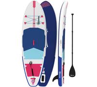 Outsunny Inflatable Stand Up Paddle Board, 305x89x15cm Extra-Wide SUP with Non-Slip EVA Deck, Adj Aluminum Paddle
